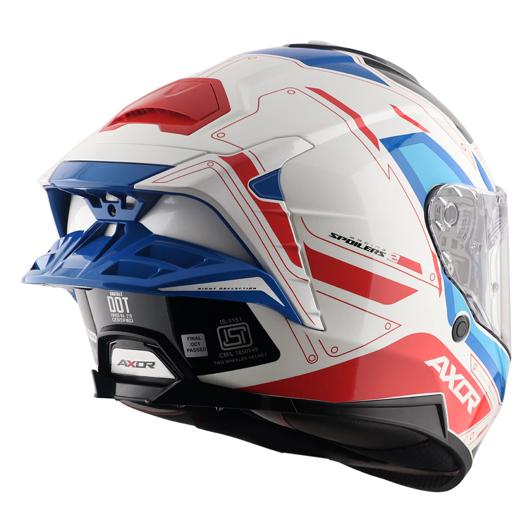 CASCO BRUTALE RYDEN BLANCO/ROJO