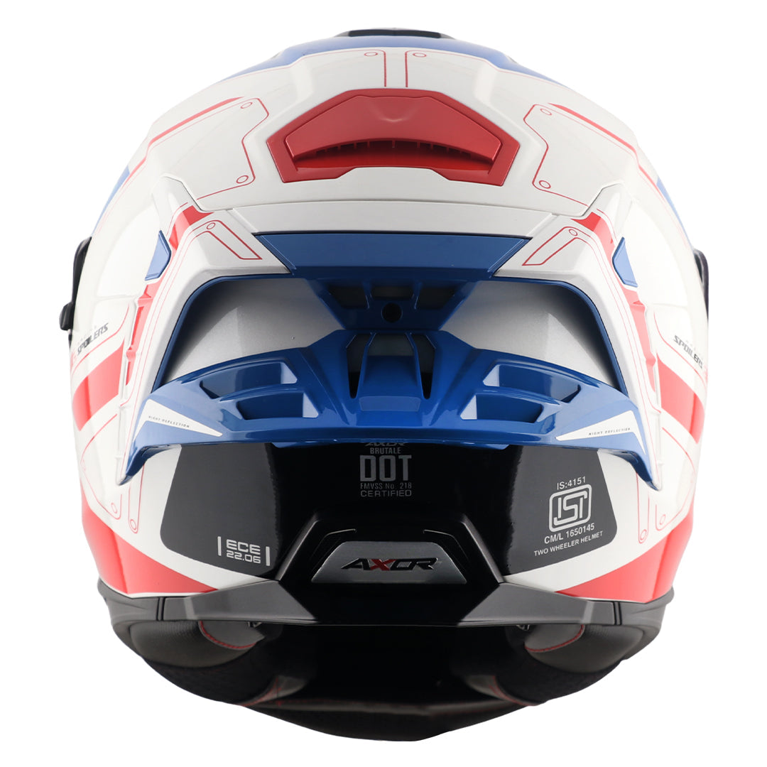 CASCO BRUTALE RYDEN BLANCO/ROJO