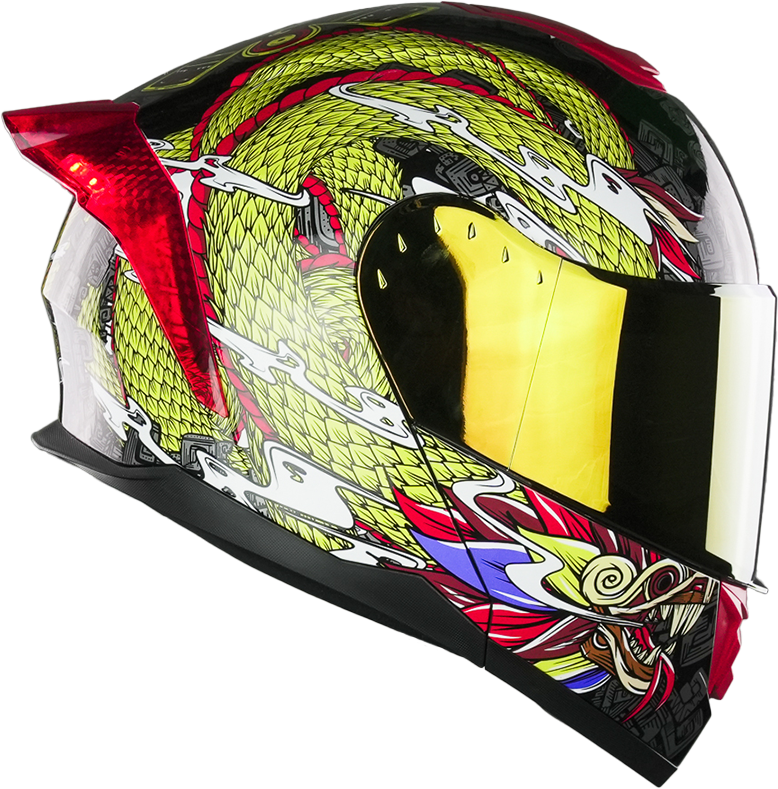 CASCO ZERO QUETZALCOATL DORADO Cascos KOV + de motociclista
