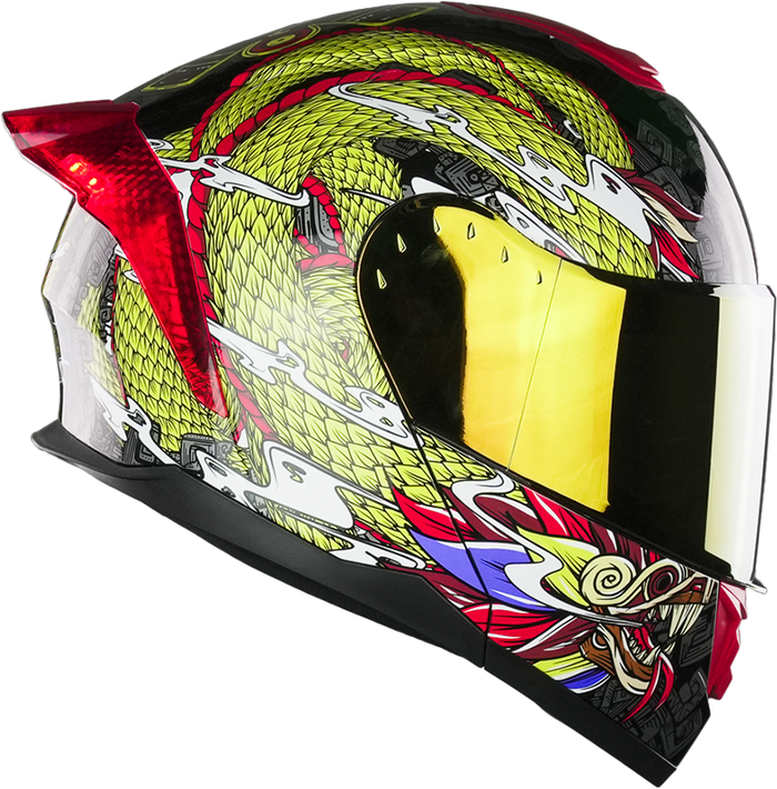 CASCO ZERO QUETZALCOATL DORADO Cascos KOV + de motociclista
