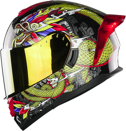CASCO ZERO QUETZALCOATL DORADO Cascos KOV + de motociclista