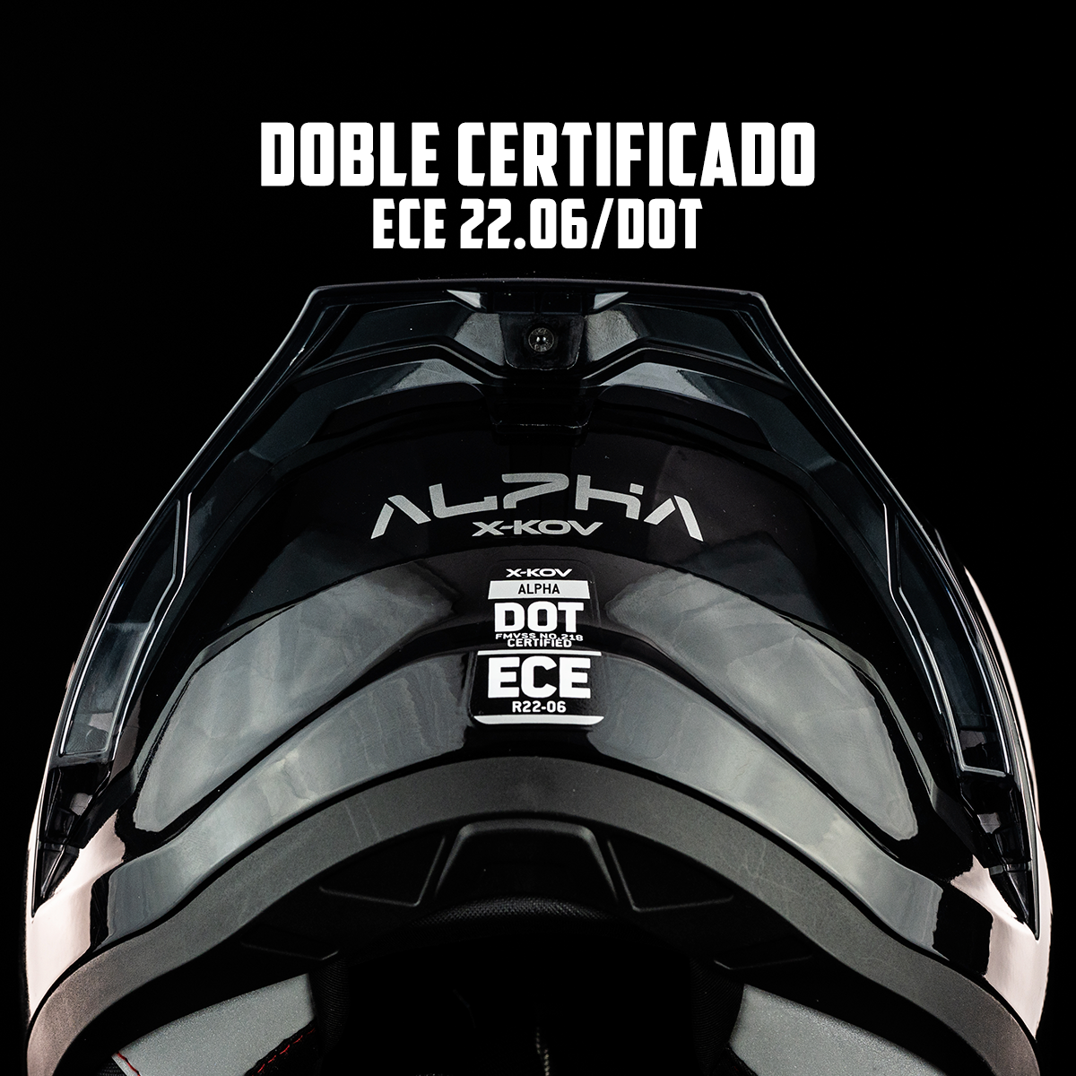 CASCO ALPHA NEGRO GLOSSY 5